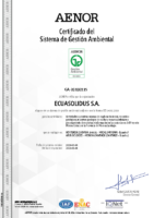 Certificado del Sistema de Gestion Ambiental ISO 14001