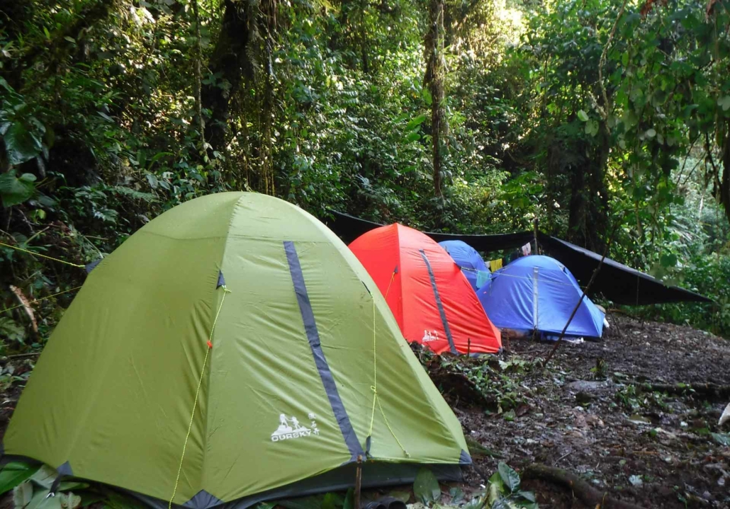 Figure 1. Exploration camps are temporary rudimentary camps designed to be moved every few days